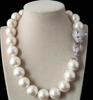 Tremendous Big Sweater Chain Beautiful NEW Huge 16mm Genuine White Blue South Sea Shell Pearl Necklace Jewelry