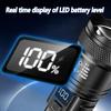 Ultra Bright Led Flashlight USB Rechargeable Tactical Torch with Display 3 Mode Zoomable Light for Camping Hiking Lantern Lamp