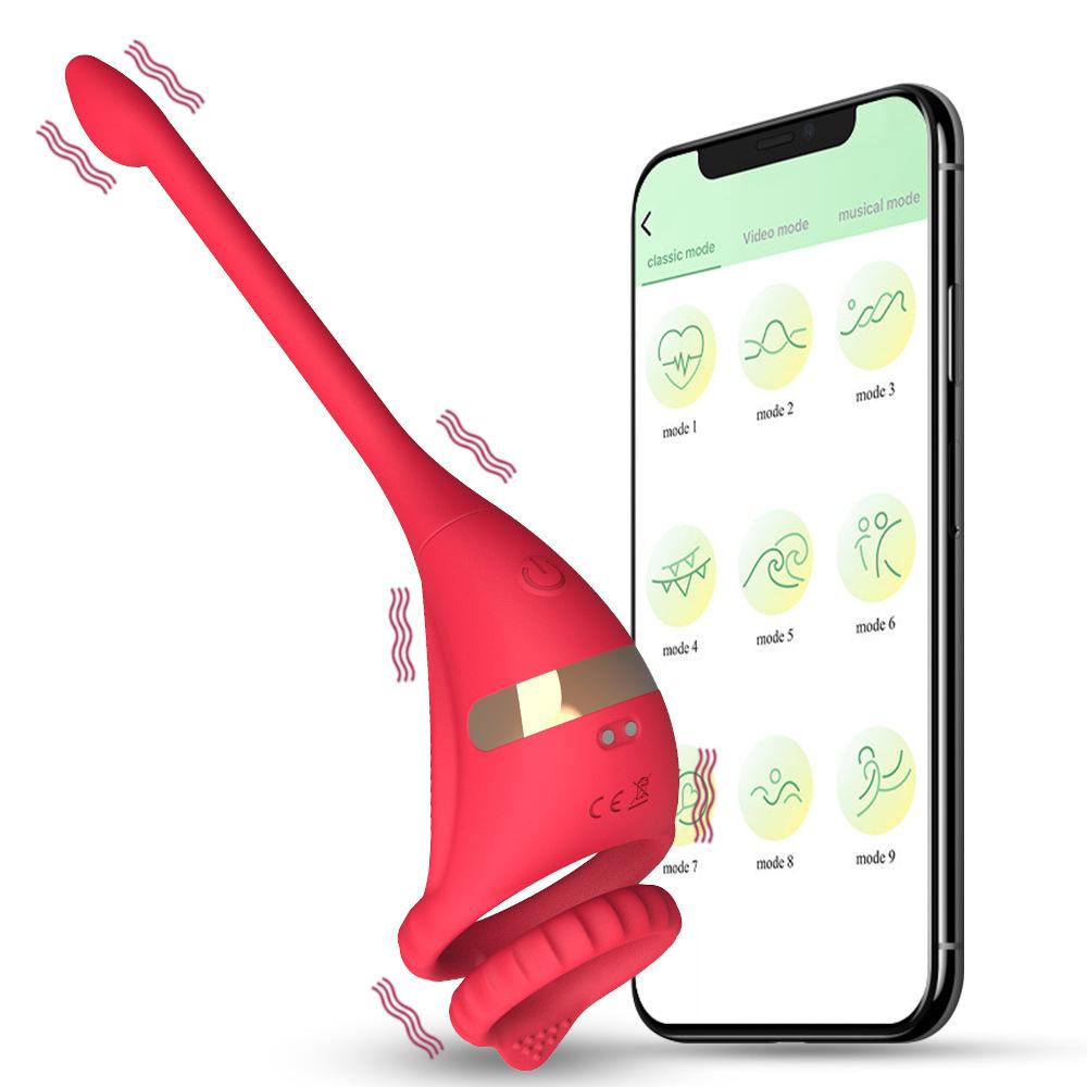 Vibrating Cock Ring Taint Stimulator with Mini Bullet, App Remote Control Anal Butt Plug Prostate Massager Penis Ring Male Vibrators Sex Toys