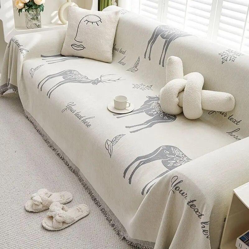 Противоскользящее диванное полотенце, ткань против кошачьих царапин, бархат Тедди, водонепроницаемое, многофункциональное покрытие для дивана, 4 сезона