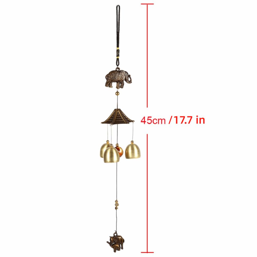 Metal Hanging Bell Ornament Elephant Outdoor Yard Decor Decorative Sound Ornament Tree Decor