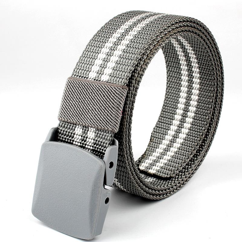 Men's Tactical Nylon Canvas Casual Belt Outdoor Training Electronic Security Check Iron-Free Tactics
