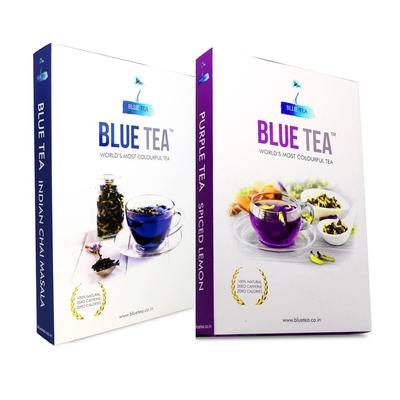 Набор чая из Клитории: Масала, со специями и Лимоном (100 г), Blue Tea Indian Chai Masala & Purple Tea Spiced Lemon Set, Blue Tea