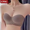 Нижнее белье без маркировки Собранная маленькая грудь Одна фиксированная чашка без стального кольца для сбора боковой груди Бюстгальтер