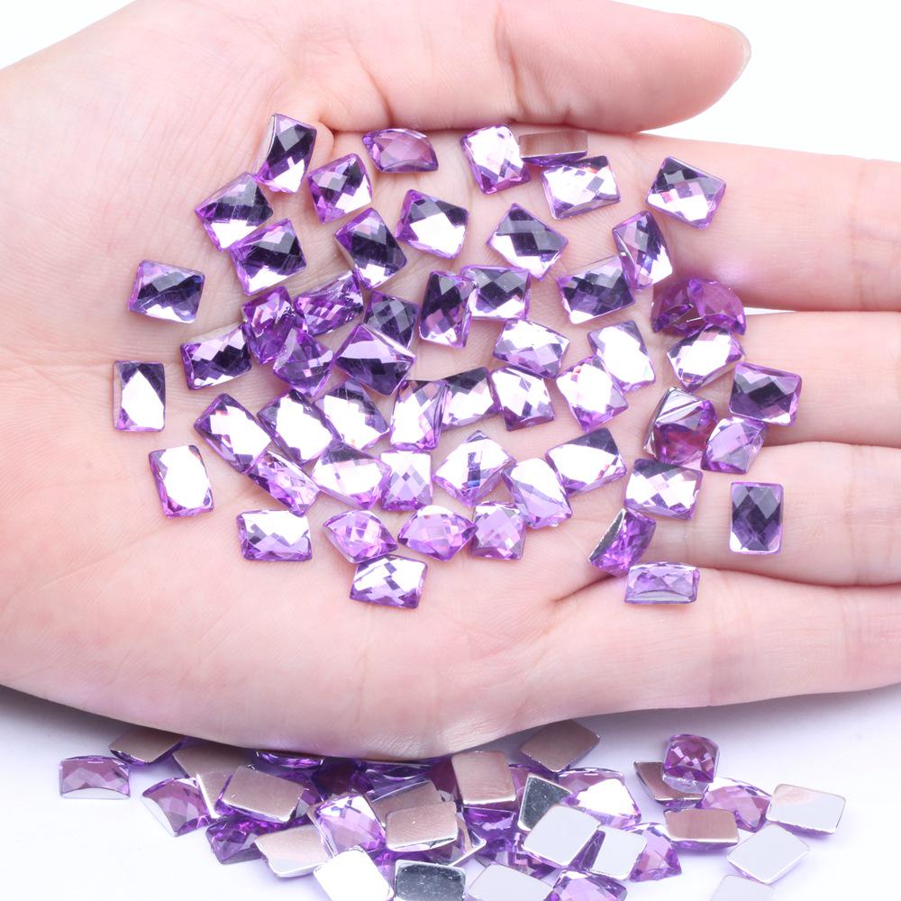 6x8mm Multicolor Flat Globe Rectangular Accessories for DIY Phone Beautification