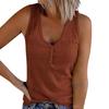 Summer Women's Vest Breasted Knitted Vest Solid Color V-neck Sleeveless Top Female
