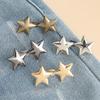 1 пара съемной металлической звезды, затягивающей талию, пуговицы для юбки, брюк, регулируемая пряжка без шитья, джинсы, утягивающая талию, брошь