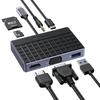 USB-концентратор Yottamaster с HDMI 100 Вт PD Быстрый USB-хаб для чтения карт и HDMI для MacBook, MacBook, iPad и других ноутбуков и планшетов 4K@30 Гц, Зарядка, 3.0