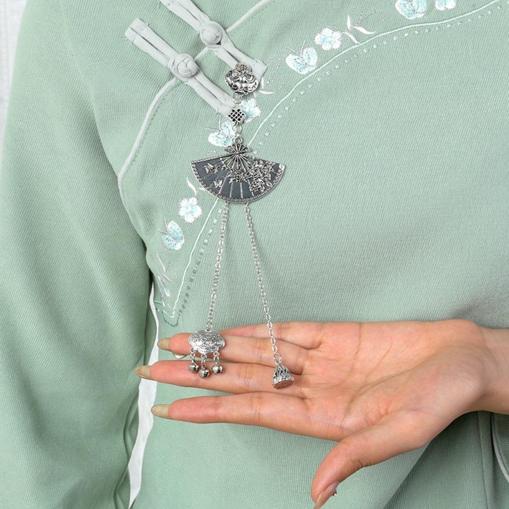 Cheongsam Decoration Women's Accessories Fan-Shaped Pin Chinese Style Brooch Plum Blossom Brooch
