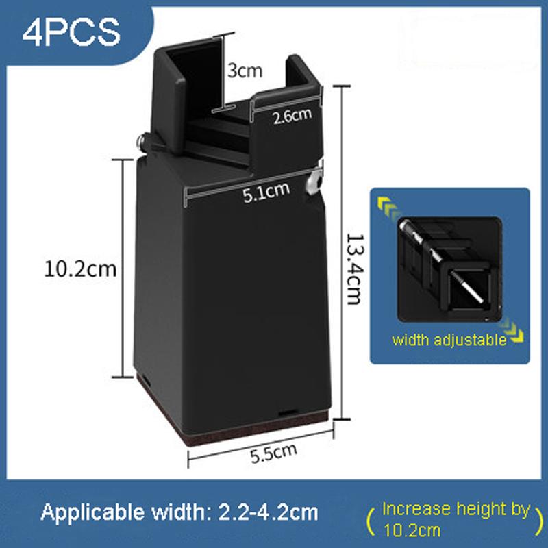 4 шт. регулируемые подставки для ножек мебели, подставки для ног кровати с винтовым зажимом, прочные квадратные круглые 52 102 мм, подставки для ножек дивана, стола, стула