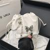 2025 new spring popular chain small bag women's niche design butterfly messenger bag casual shoulder bucket bag