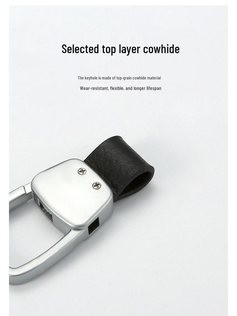 Cabrón Натуральная кожа Универсальный автомобильный брелок - Подходит для всех ключниц с высококачественной квадратной пряжкой