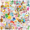 100 Small Size 4cm Pink Small Fresh Cute Cartoon Small Fresh Graffiti Stickers Shein Stickers