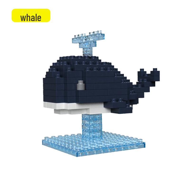 Строительные блоки животных JIKER: Лев, Тигр, Панда, Пингвин - развивающие игрушки для детей с микрочастицами