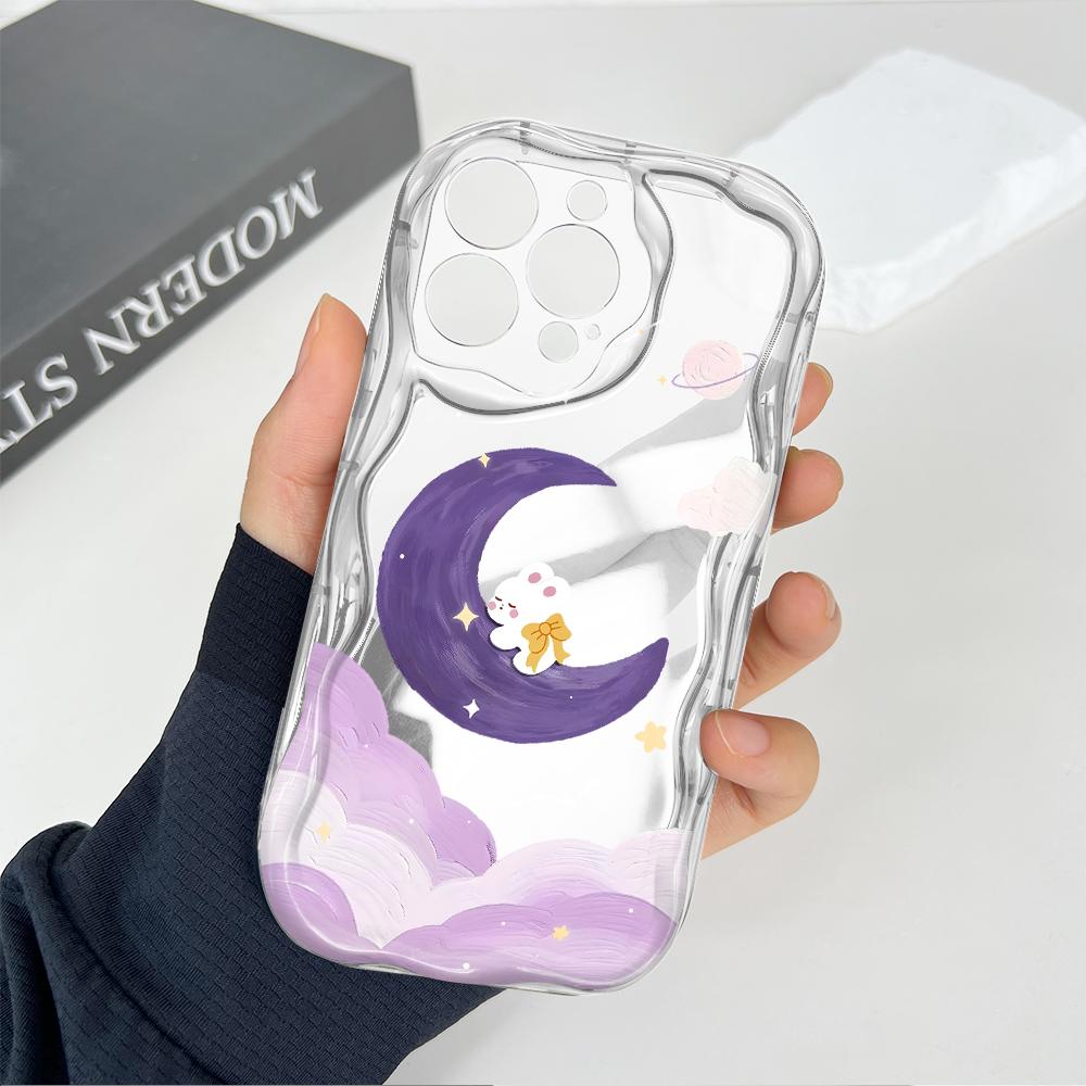 Милый мультяшный узор, кремовая текстура, мягкий силиконовый чехол с волнистыми краями, чехол для телефона для OPPO Reno Realme