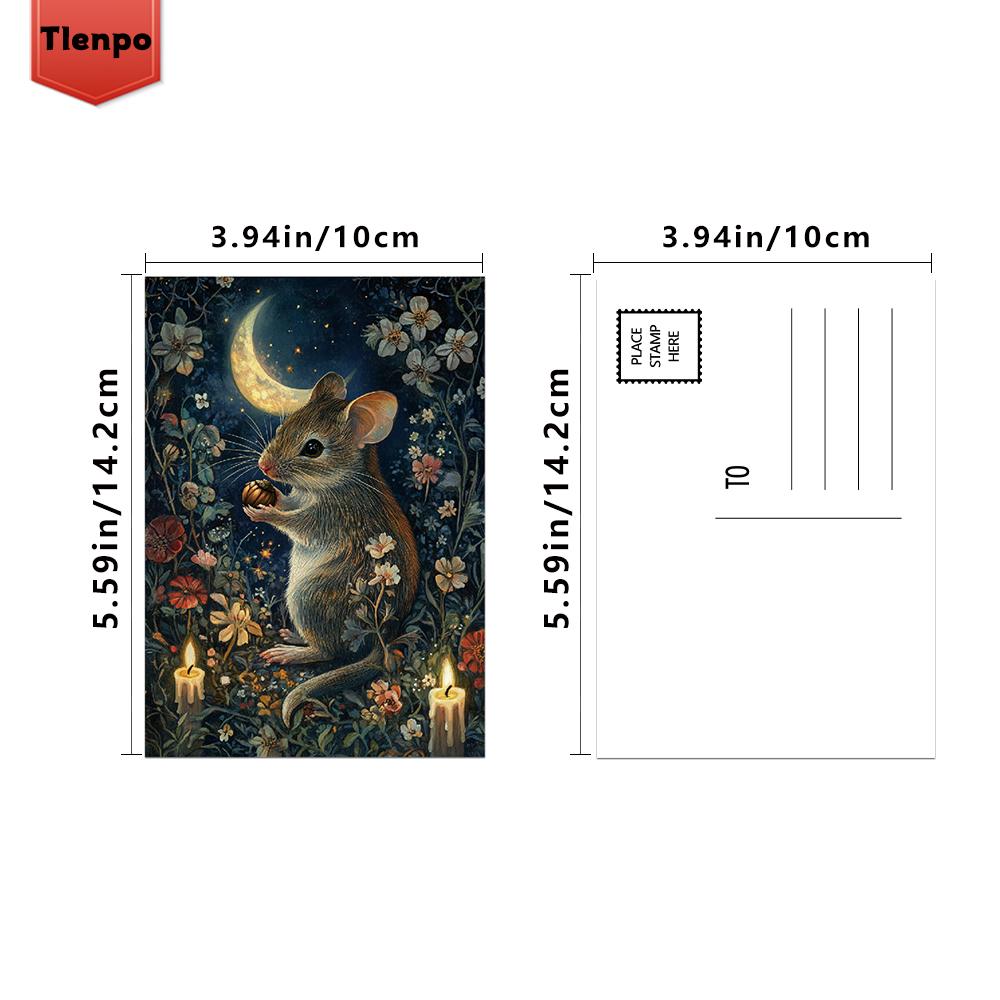 32pcs, Magic Forest Postcards, Gothic Style, Birthday/Anniversary Gifts, Collectible, Giftable, and Mailable.