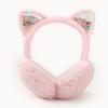 Cute Cat Ear Earmuffs for Teen Girls - Foldable Winter Ear Warmers, Sparkle Sequin Design, Solid Color, Polyester, Suitable for Ages 15+
