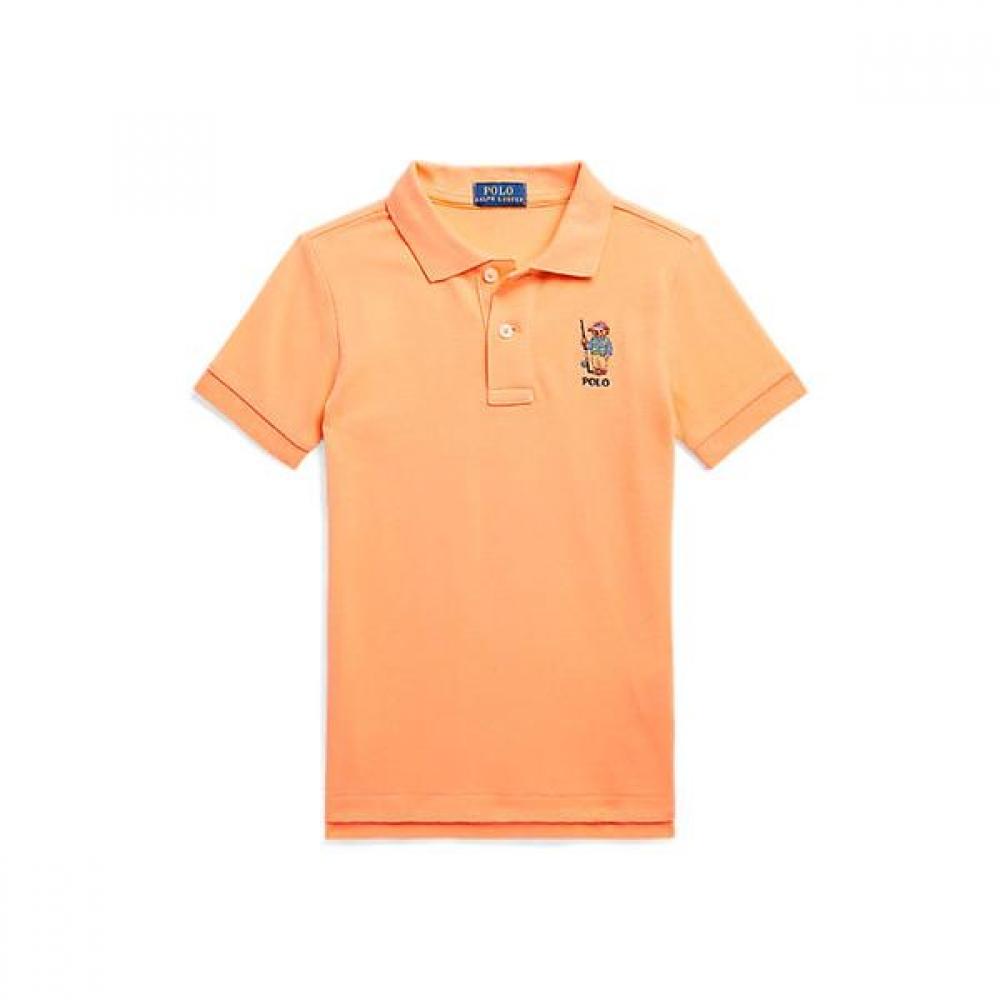 Polo Kids Футболка-поло с рисунком Поло Медведь Хлопковая сетка Cwpoknit8020707800