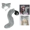 Ears Tail Cosplay Accessories Costume Toys Headband Party Adults , Grey