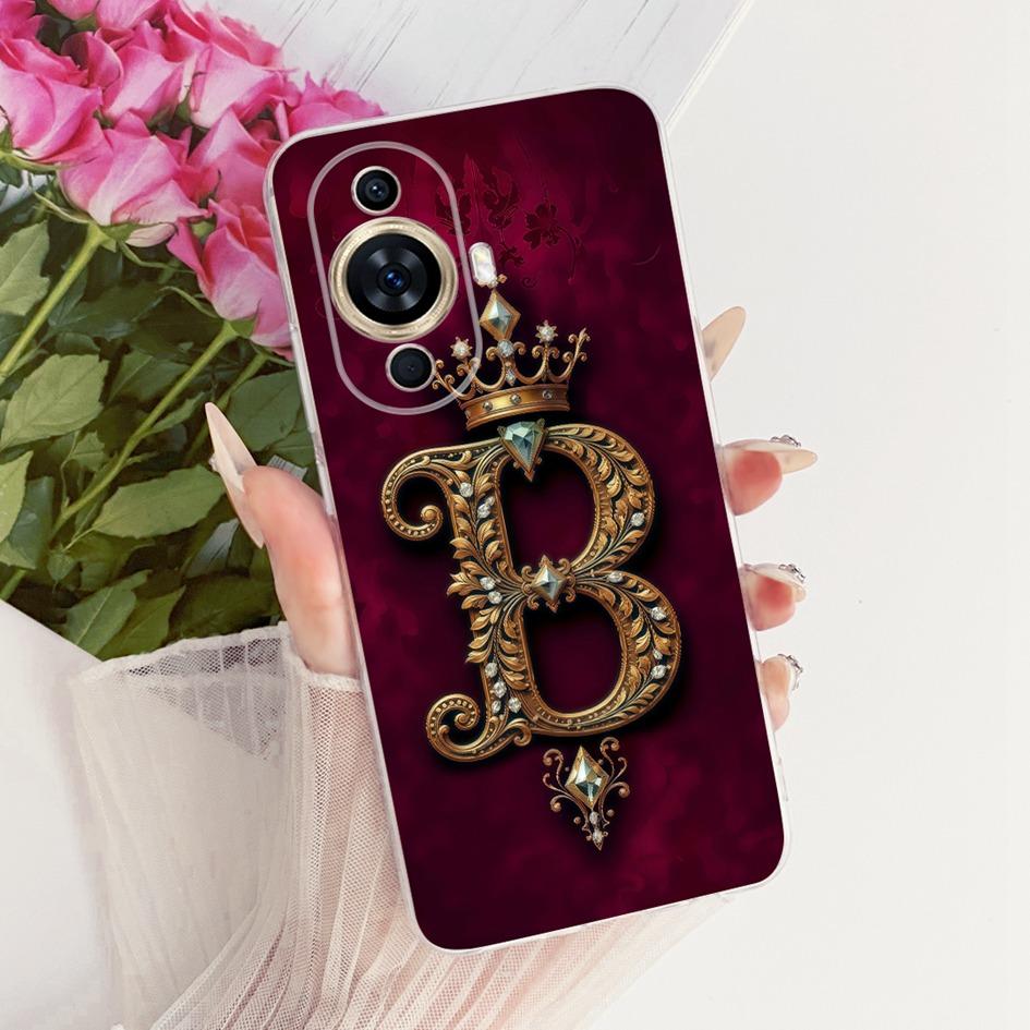 For Huawei Nova 11 Case FOA-LX9 Cover Retro Crown Letters Soft Slim Silicone Protective Cover For Huawei Nova 11 Pro Ultra Shell