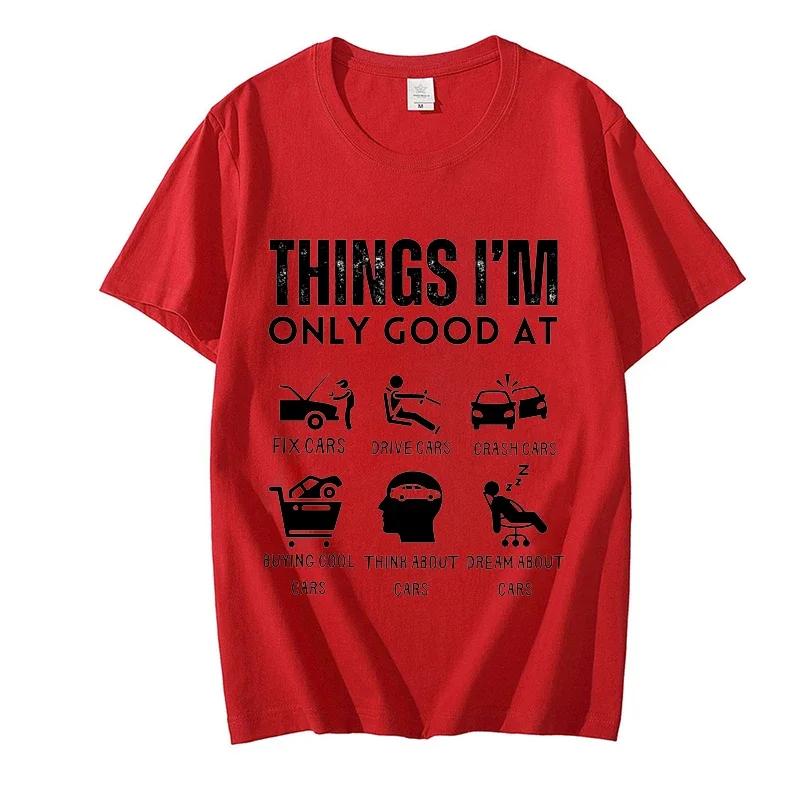 Eat Sleep Fix Cars Sleep Funny Engineer Jokes Print Мужские футболки Футболки с коротким рукавом Мужские футболки унисекс Новинка Мужская футболка