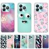 For ZTE A75 Black Case Luxury Cute Cartoon Back Cover On ZTEA75 Silicon Full Protection Anti-slip Shockproof Ultra Thin 6.6inch