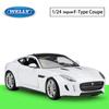 1/24 Scale Welly Jaguar F-Type Coupe Alloy Car Model Diecasts Metal Toy Vehicles Car Model High Simulation Collection Childrens Gifts