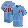 Embroidered Baseball Jersey Philadelphia 28 White BOHM Unisex Sportswear Fall Winter