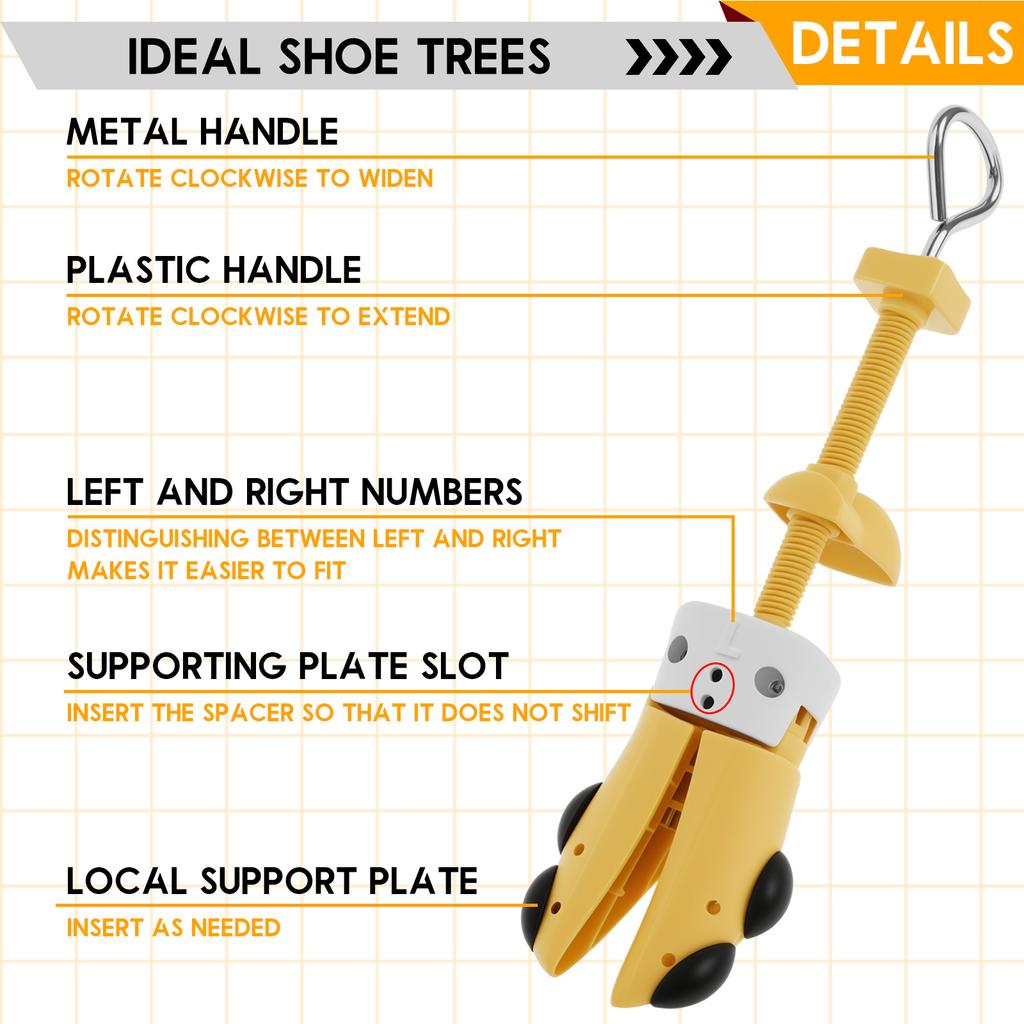 2 шт. Распорки для обуви Многофункциональные распорки для обуви Водонепроницаемый пластиковый расширитель Регулируемый расширитель для обуви и сапог Растяжитель для мужчин и женщин