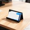 Stainless Steel Business Card Holder Professional Business Mental Case Rack Open Design Desktop Organizer for Office Desk