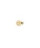 Single Gold Tone Steel Earrings With Heart Clear Crystals LPS02AQM61 For Women