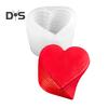 3D Сердце свечи Форма Силиконовая форма Сердце любви с прозрачной текстурой День святого Валентина эпоксидная смола художественные поделки для шоколадного торта мыло свечи изготовление