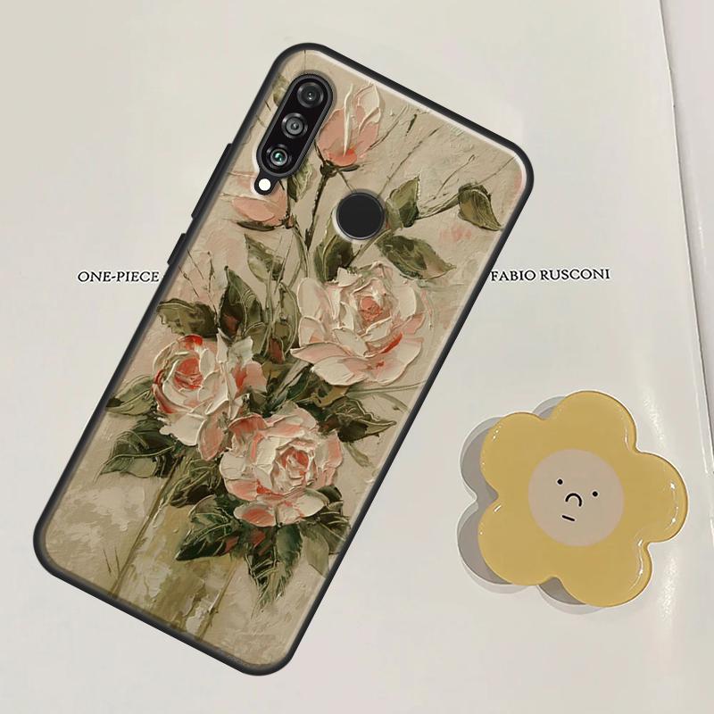 Масляная живопись Цветы Для Huawei Nova Y91 Y60 Y70 Y90 Y61 3i 7i 8i 11i Nova 11 9 10 SE P20 P40 Lite P30 Pro Чехол