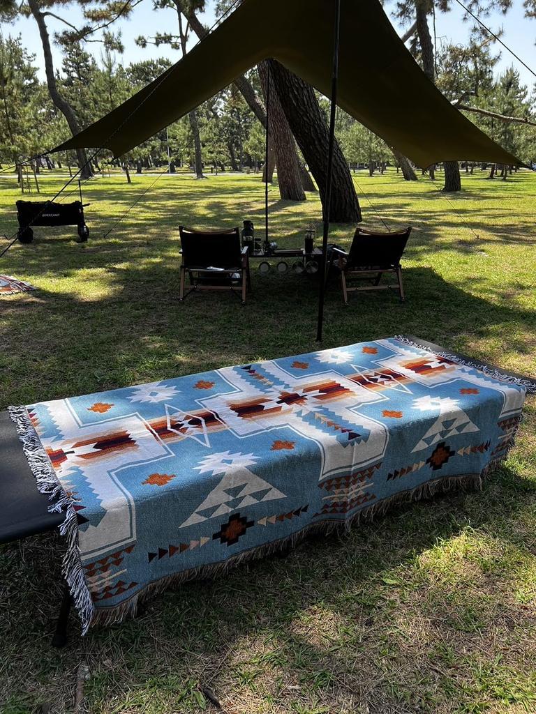 Улиточный Кемпинг, Узор в стиле Натив, Узор Ортега, Стильный Плед (130X160см)…