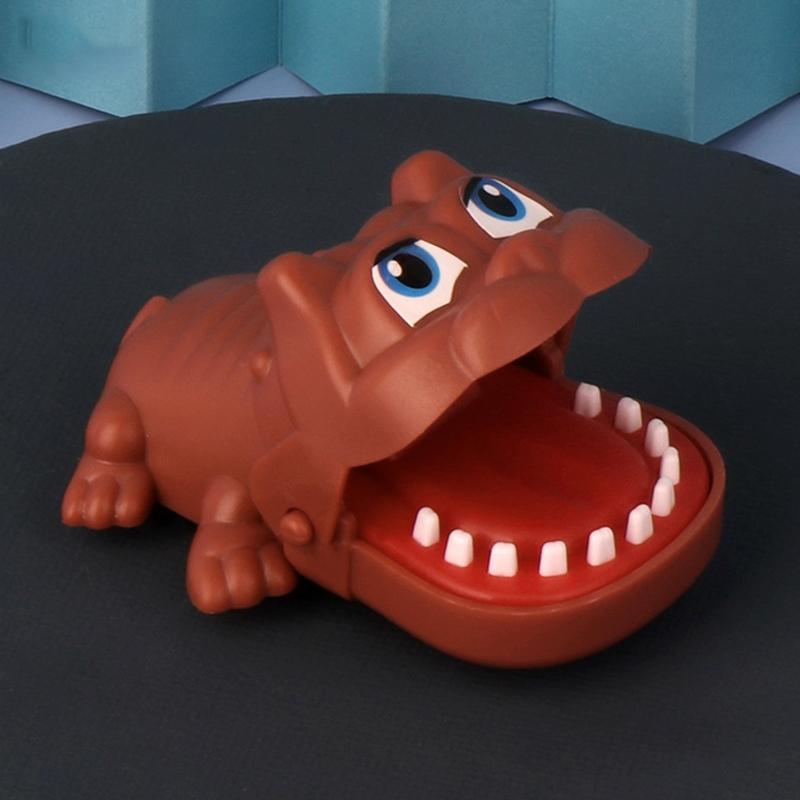 Biting Hand Crocodile Mouth Pull-Back Car Toy Cartoon Hippo Puppy Animal Pull Back Toy Car Press Teeth Bite Fingers Tricky Toy