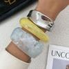 Smudging Irregular Wide Bracelet Bohemian Retro Hand Ring Exaggerated Acrylic Bangle  Decoration