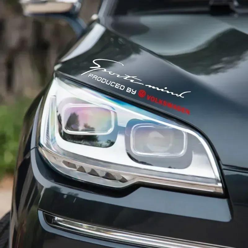 Для VW Новый Автомобиль Передняя Фара Бровь 3D Наклейка Капот Спортивный Дизайн Стайлинг Для Volkswagen Tiguan Golf-4 5 6 7 MK6 B5