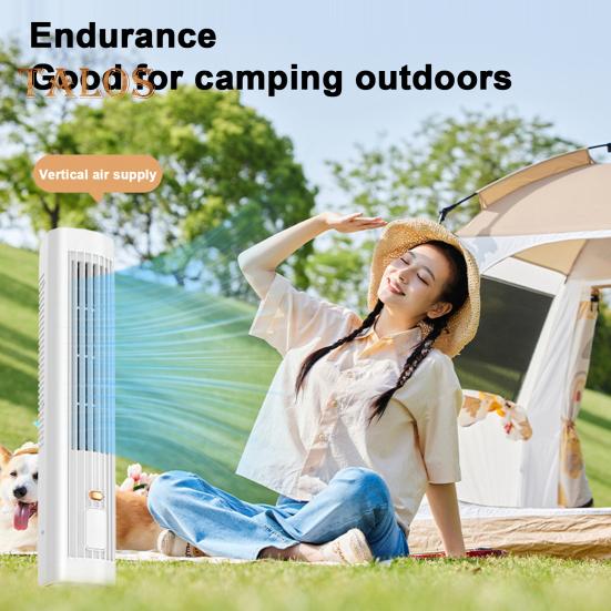 Portable Tower Bladeless Fan Air Conditioner with 3 Speeds Strong Airflow Quiet Operation Vertical Horizontal Desk Fan
