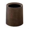 Wood Grain Garbage Basket Open Top for Bathroom and Living Areas