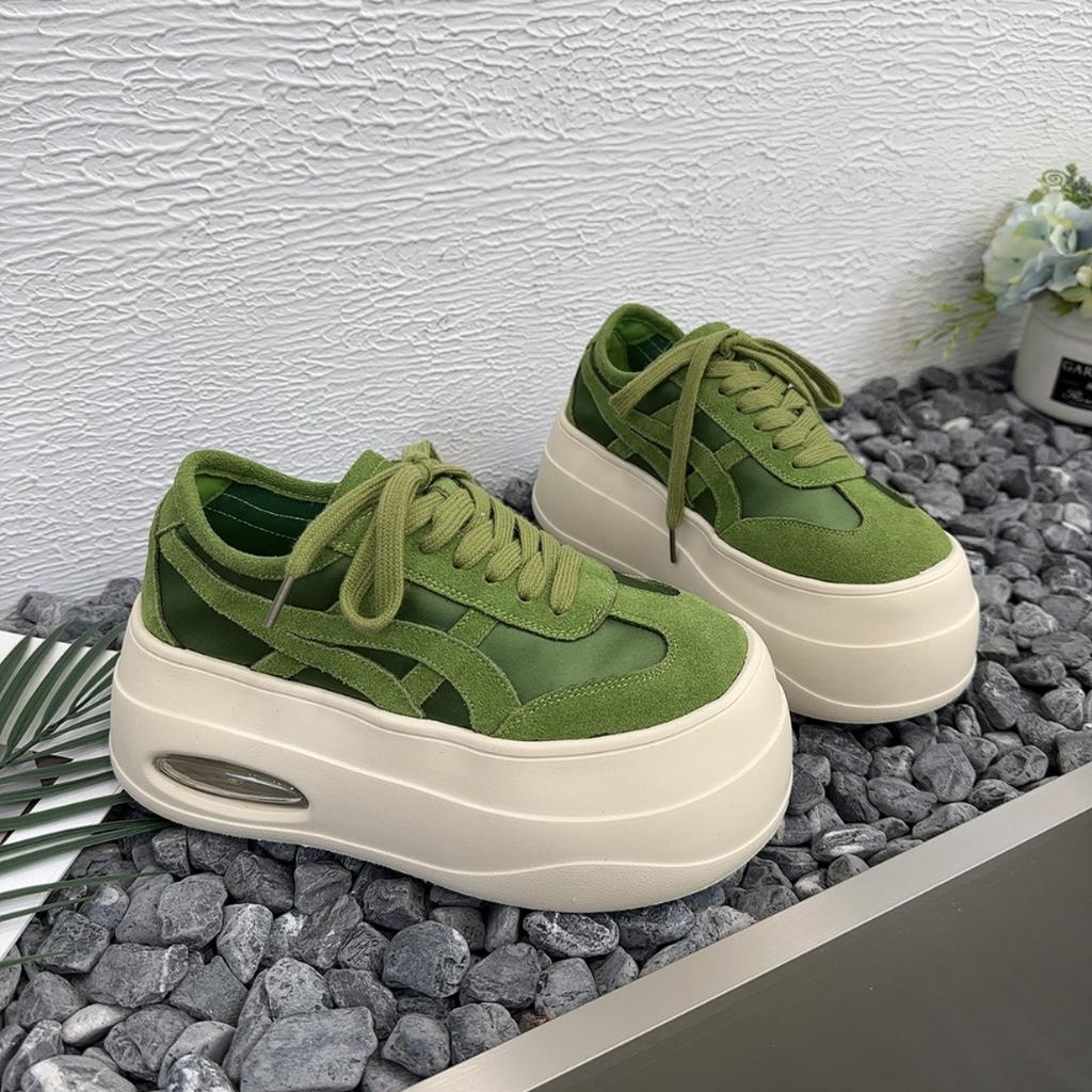 7Cm Thick-soled Muffin Casual Shoes Women's 2025 Spring and Summer New German Training Shoes Versatile Comfortable Height-increasing Sports Shoes