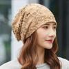 Women's Spring Summer Korean Style Versatile Headwrap Hat Turban Hat Flower Thin Breathable Slouchy Hat Bald Cap