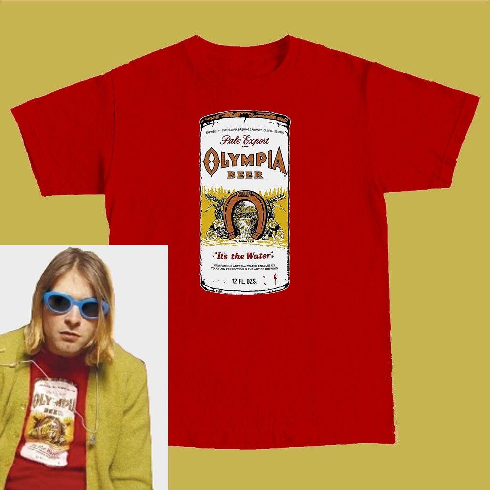 Unisex shirt Cotton Oversize Large Size Olympia Beer T-Shirt (worn by Kurt Cobain)