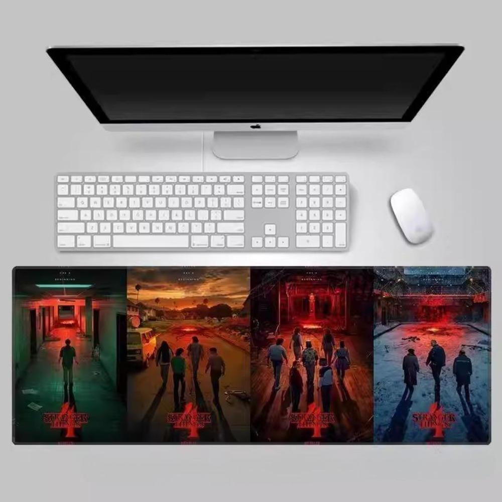 Премиальная персонализированная креативная коврик для мыши StrangerThings кожаный коврик для мыши периферийная подставка для клавиатуры компьютера большого размера офисный коврик для стола коврик для клавиатуры