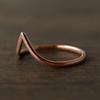 Кольцо V-образной формы из чистой меди, Медное кольцо ручной работы, Арочное кольцо для женщин, Подарок для матери