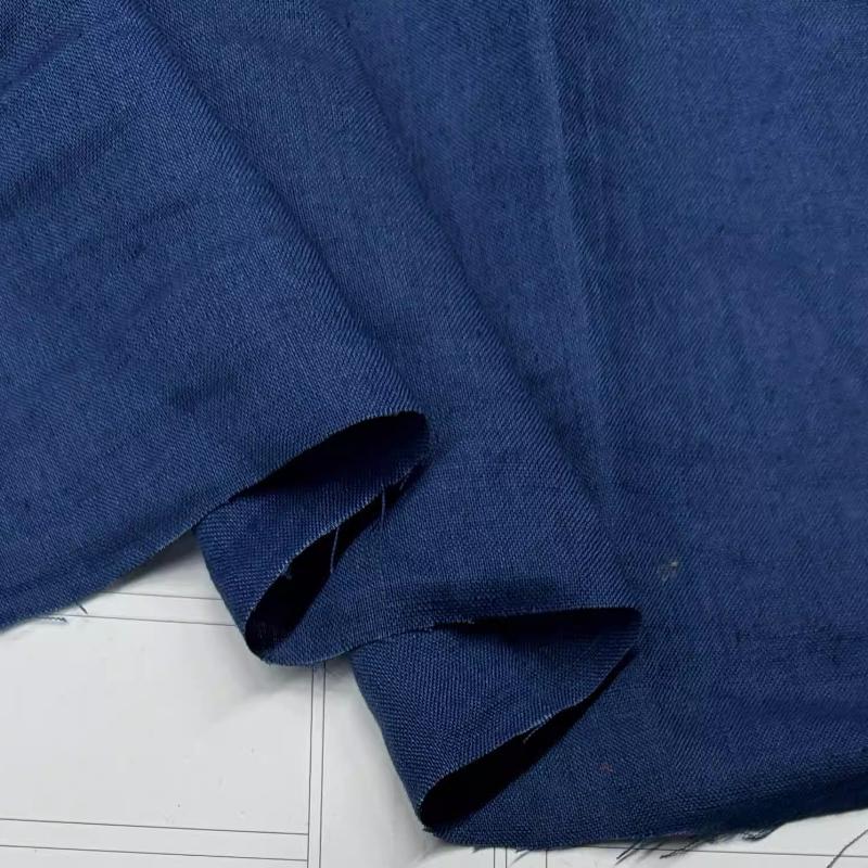 Чистая льняная ткань Стиранный лен Комфортная дышащая ткань для весны и лета DIY Платье Широкие брюки Легкая куртка Одежда