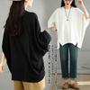 JoccKorr Short Round Dolman Side Solid Plus Sizes Loose Perfect for Women's T-Shirt, Blouse, Sleeve, Collar, Sleeves, Slits, Color, Fashionable, Cute,