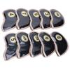 10Pcs Golf Iron Head Covers Sleeve Figure Zipper Sport Pattern Protective PU Waterproof