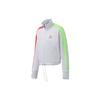 Iconic T7 Crop Jacket With Embroidered Logo Color Block Sports Knit Jacket Women Jackets White 532943-02