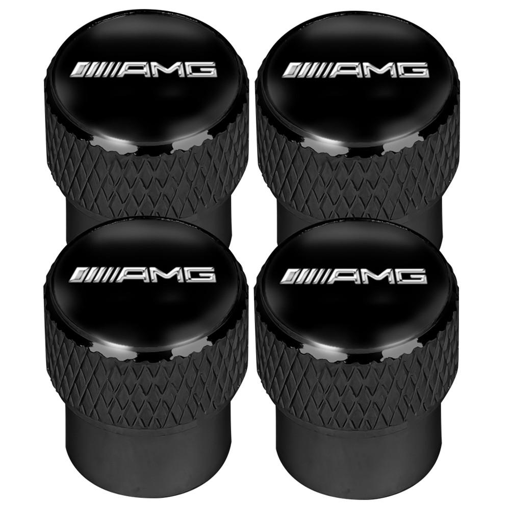 HQQM3 4Pcs Car Tire Valve Stems Cap Knurling Style Tire Valve Cap for Mercedes Benz AMG Brabus Maybach Smart W205 W204 GLC CLA GLK