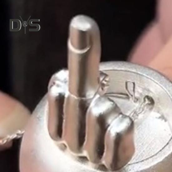 Выдвижное кольцо на средний палец, вращающееся кольцо на средний палец, ретро-персонаж, нишевое кольцо для снятия стресса, рождественский розыгрыш, подарок на средний палец